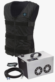 メッシュベスト + 小型冷却システム